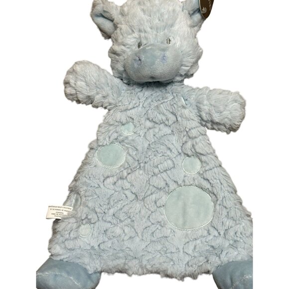 Demdaco NWT Blue Cow Lovey Security Blanket Soother Flat Rattle - Picture 3 of 8